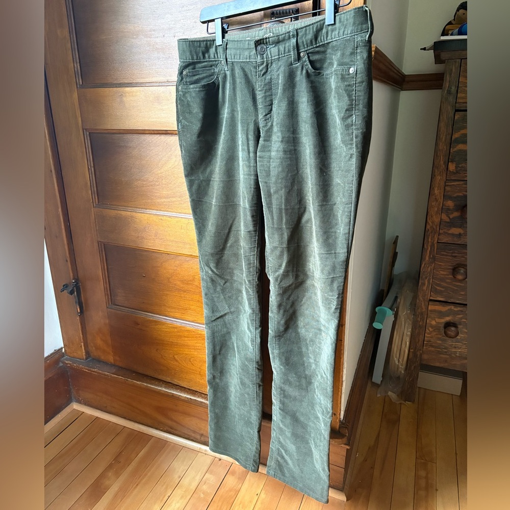 Eddie Bauer Green Corduroy Pants Classic Style